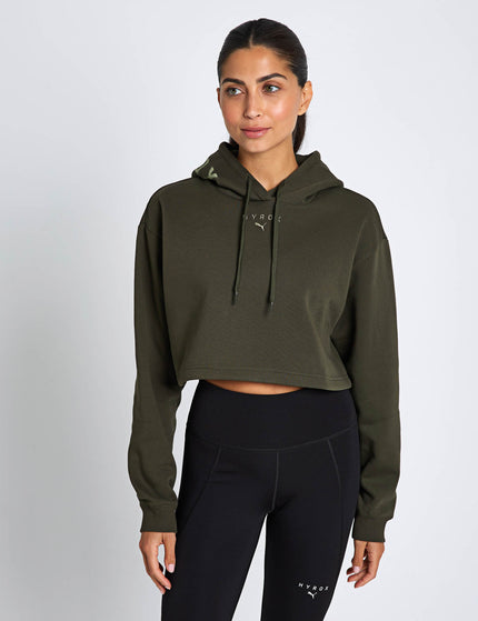 PUMA Puma x Hyrox Heavyweight Hoodie - Dark Oliveimages1- The Sports Edit