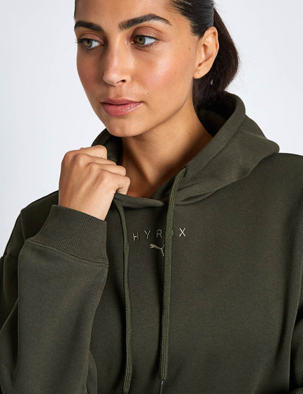 PUMA Puma x Hyrox Heavyweight Hoodie - Dark Oliveimages3- The Sports Edit