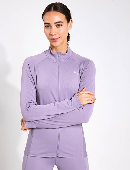 PUMA Run For Her Ribbed Full-Zip Jacket - Pale Plumimage1- The Sports Edit