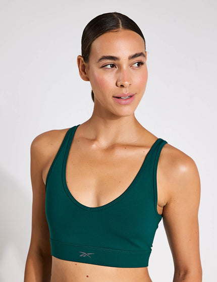 Reebok Active Collective Dreamblend Bra - Collegiate Greenimage1- The Sports Edit