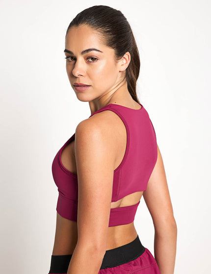 Reebok ID Train High Support Bra - Very Berryimage2- The Sports Edit