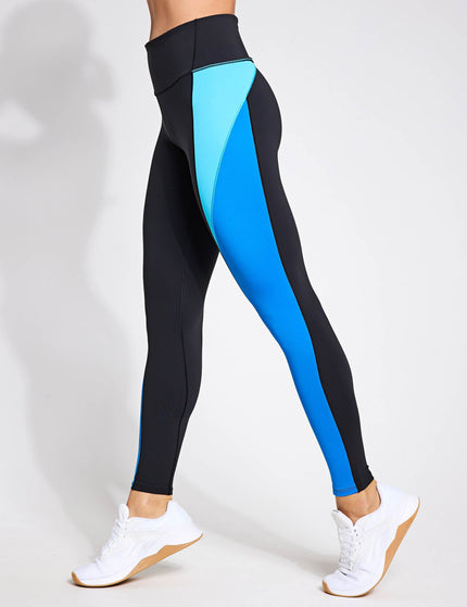 Reebok Lux High Waisted Legging - Black/Kinetic Blueimage3- The Sports Edit