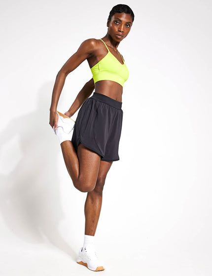 Reebok Workout Ready Sports Bra - Acid Yellow/Whiteimage4- The Sports Edit