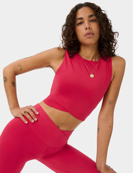 Sweaty Betty All Day Cropped Wrap Tank - Crimson Redimages3- The Sports Edit