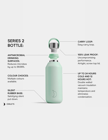 Chilly's Series 2 Water Bottle 500ml - Whaleimage5- The Sports Edit