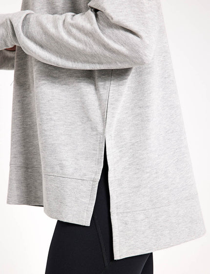 Sweaty Betty After Class Longline Sweatshirt - Light Grey Marlimage3- The Sports Edit