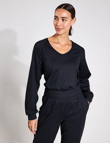 Sweaty Betty Gaia Yoga Long Sleeve Jumpsuit - Blackimage4- The Sports Edit