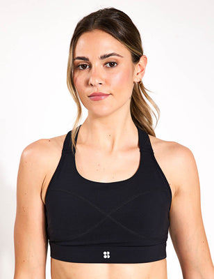 Power Medium Support Sports Bra - Black