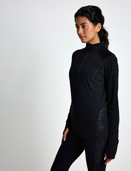 Sweaty Betty Ultimate Studio Grippy Half Zip - Blackimages1- The Sports Edit