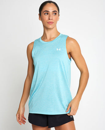 UA Tech Twist Tank - Blue Haze/White