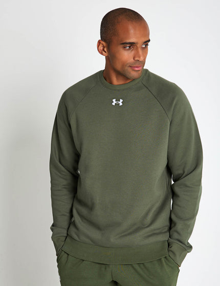 Under Armour Rival Fleece Crew - Marine OD Greenimages1- The Sports Edit