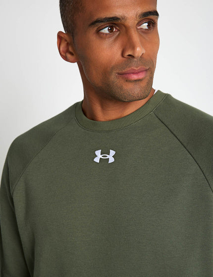 Under Armour Rival Fleece Crew - Marine OD Greenimages3- The Sports Edit