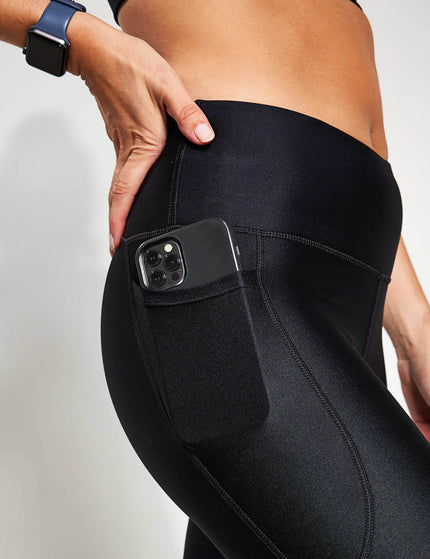 Under Armour HeatGear Armour No-Slip Waistband Capris - Black/Whiteimage4- The Sports Edit