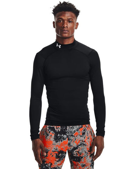 Under Armour ColdGear Armour Comp Mock - Black/Whiteimage1- The Sports Edit