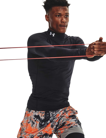 Under Armour ColdGear Armour Comp Mock - Black/Whiteimage2- The Sports Edit