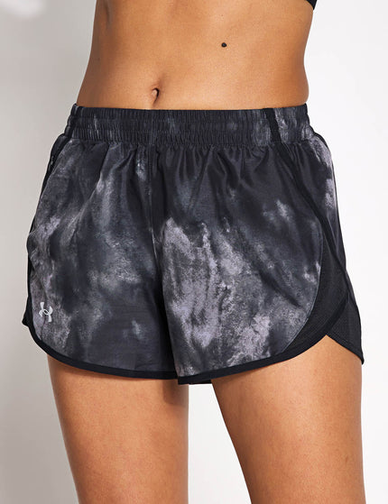 Under Armour Fly-By Printed 3" Shorts - Black/Reflectiveimage1- The Sports Edit
