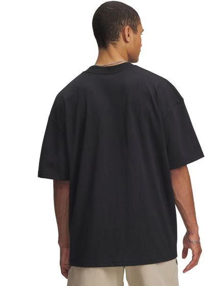 Under Armour Heavyweight Woven Label Short Sleeve - Black/Blackimage3- The Sports Edit