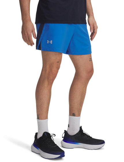 Under Armour Launch 5'' Shorts - Blue Atlantis/Washed Navy/Reflectiveimage1- The Sports Edit