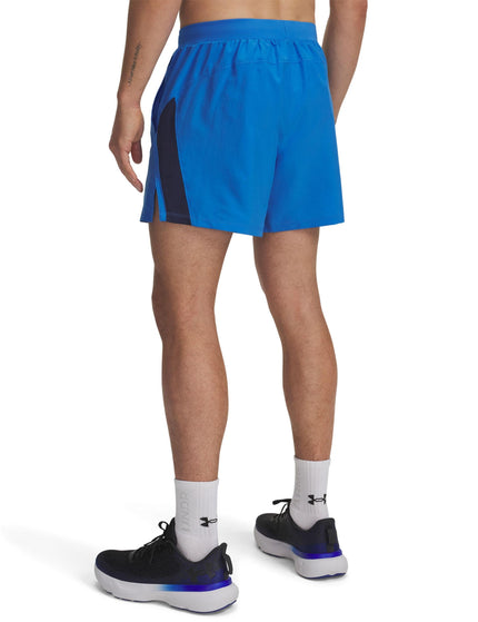 Under Armour Launch 5'' Shorts - Blue Atlantis/Washed Navy/Reflectiveimage3- The Sports Edit