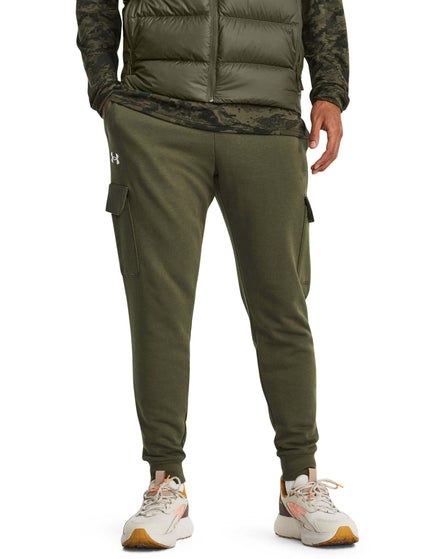 Under Armour Rival Fleece Cargo Jogger - Marine OD Green/Whiteimage1- The Sports Edit