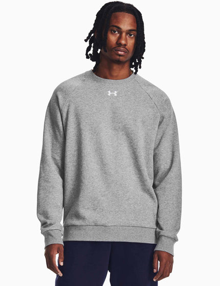 Under Armour Rival Fleece Crew - Castlerock/Light Heatherimage1- The Sports Edit