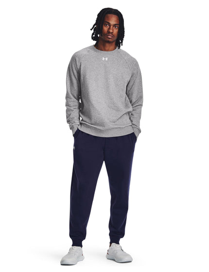 Under Armour Rival Fleece Crew - Castlerock/Light Heatherimage4- The Sports Edit