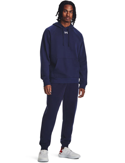Under Armour Rival Fleece Hoodie - Midnight Navy/Whiteimages2- The Sports Edit