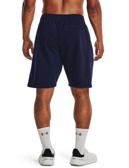 Under Armour Rival Fleece Shorts - Midnight Navy/Whiteimage3- The Sports Edit