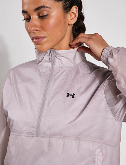 Under Armour Rival Woven 1/2 Zip Anorak - Grey Dawn/Blackimages3- The Sports Edit