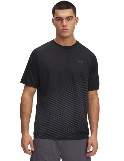 Under Armour Tech Fade Short Sleeve - Black/Titan Greyimage1- The Sports Edit