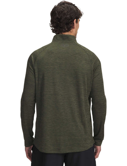 Under Armour Tech Textured 1/2 Zip - Marine OD Green/Blackimage3- The Sports Edit