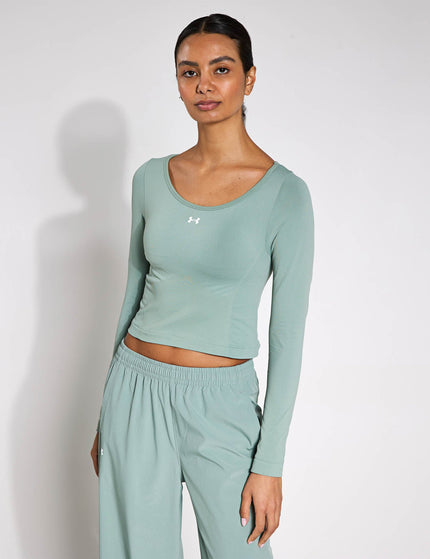 Under Armour Train Seamless Long Sleeve - Silica Green/Whiteimage1- The Sports Edit
