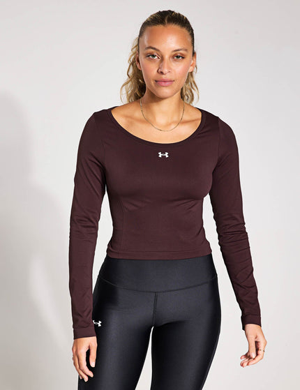 Under Armour Train Seamless Long Sleeve - Brown Obsidian/Whiteimage1- The Sports Edit