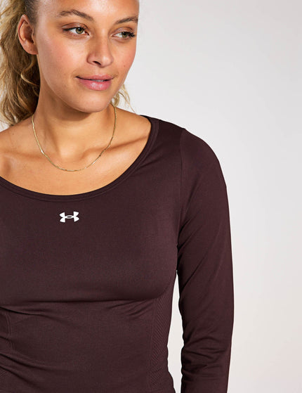 Under Armour Train Seamless Long Sleeve - Brown Obsidian/Whiteimage3- The Sports Edit