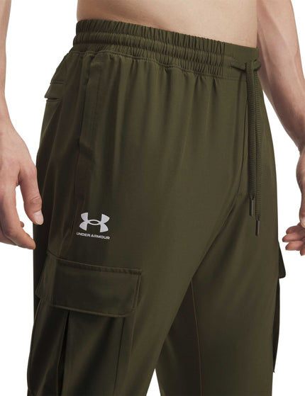 Under Armour Vibe Woven Cargo Pants - Expedition Green/Whiteimage4- The Sports Edit