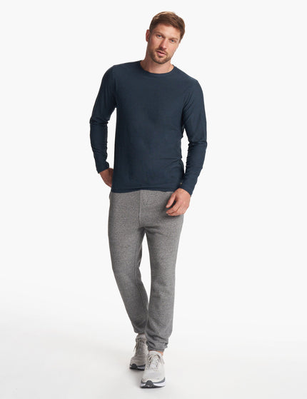 Vuori Strato Tech Tee Long Sleeve - Navy Heatherimage3- The Sports Edit