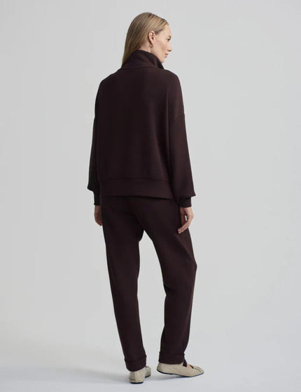 Varley Hawley Half Zip Sweat - Coffee Beanimage4- The Sports Edit