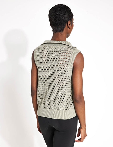 Varley Bains Half Zip Tank - Seagrassimage2- The Sports Edit