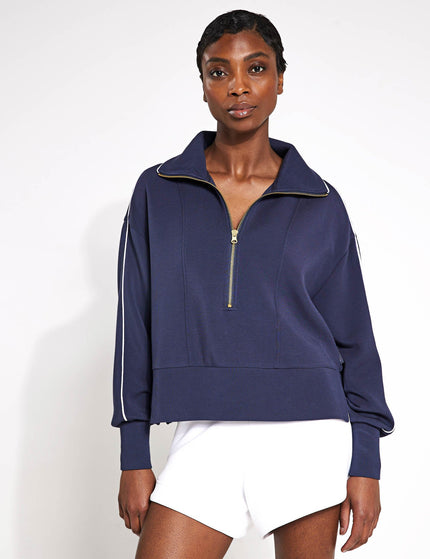 Varley Davenport Half-Zip Sweat - Blue Nightsimage1- The Sports Edit