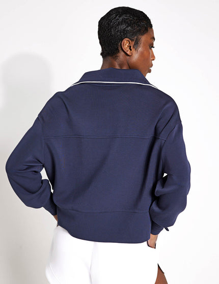 Varley Davenport Half-Zip Sweat - Blue Nightsimage2- The Sports Edit