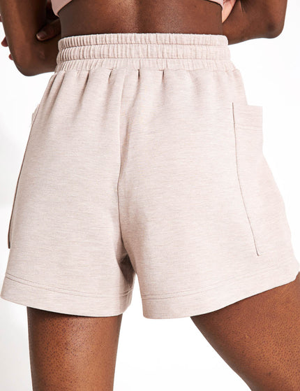 Varley Isabella Mid-Rise Short 4" - Taupe Marlimage2- The Sports Edit