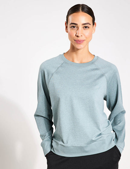 Vuori Long-Sleeve Halo Crew - Vintage Pistachio Heatherimage1- The Sports Edit