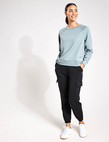 Vuori Long-Sleeve Halo Crew - Vintage Pistachio Heatherimage4- The Sports Edit