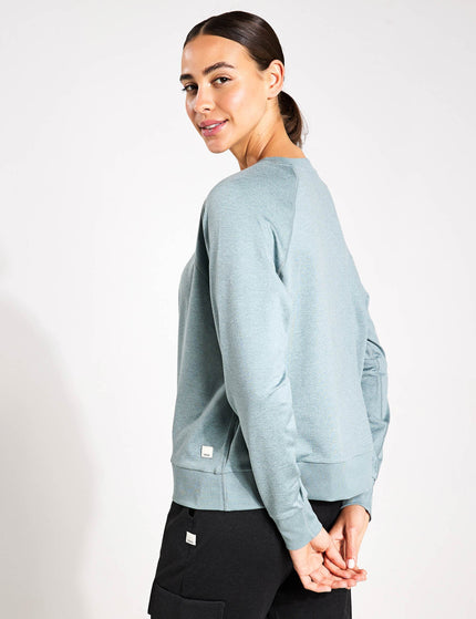 Vuori Long-Sleeve Halo Crew - Vintage Pistachio Heatherimage2- The Sports Edit