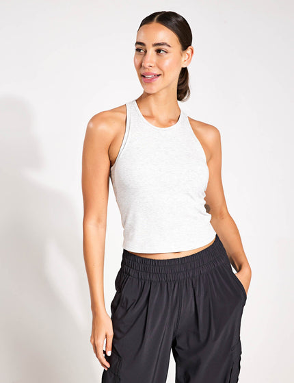 Vuori Pose Plyo Tank - White Heather Greyimage1- The Sports Edit