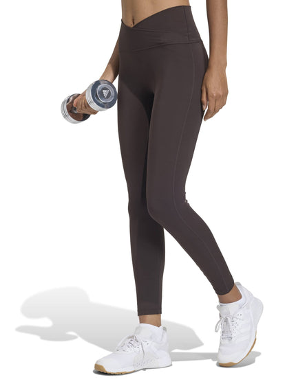 adidas 3 Stripes Studio All Me 7/8 X-Over Leggings - Aurora Coffeeimages1- The Sports Edit