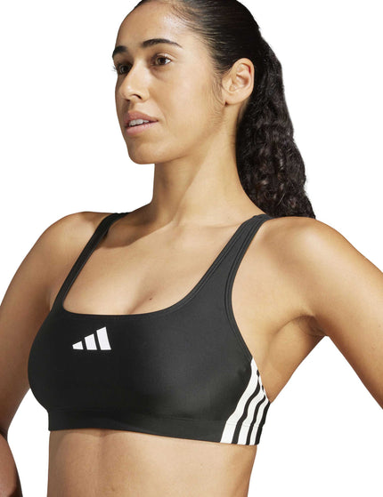 adidas 3-Stripes V-Back Bikini - Black/Whiteimage3- The Sports Edit