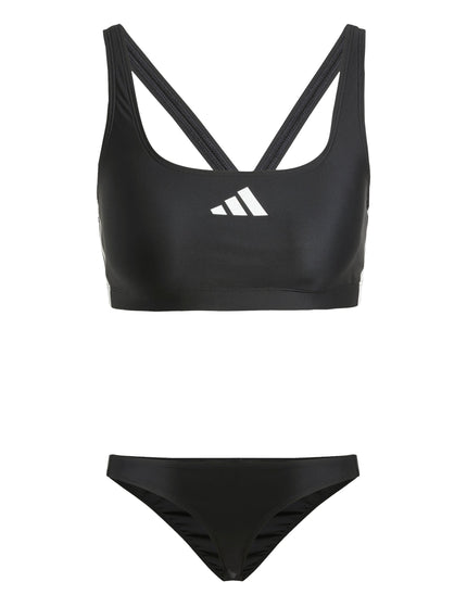 adidas 3-Stripes V-Back Bikini - Black/Whiteimage6- The Sports Edit