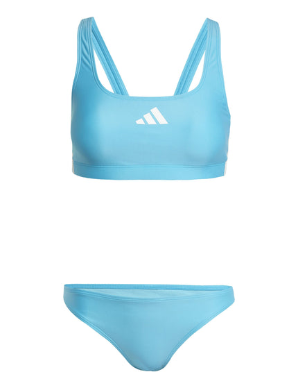 adidas 3-Stripes V-Back Bikini - Lucid Cyan/Whiteimage6- The Sports Edit