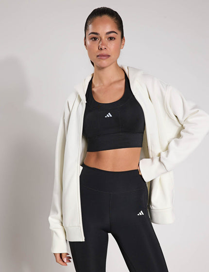 adidas ALL SZN Fleece Full-Zip Hoodie - Off Whiteimage3- The Sports Edit
